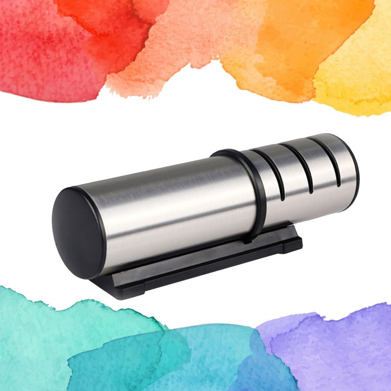 Three Stages Manual Cutting Tool Sharpener with Ceramic Tungsten Slot Position and Non- Sponge Mats (Black) - Image 5
