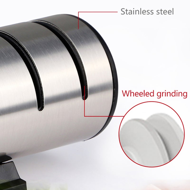 Three Stages Manual Cutting Tool Sharpener with Ceramic Tungsten Slot Position and Non- Sponge Mats (Black) - Image 4
