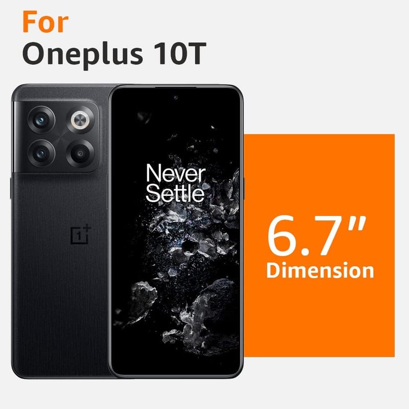 Nishtech غطاء خلفي شفاف هجين فائق النحافة مضاد للغبار مع حماية الكاميرا لهاتف OnePlus 10T 5G - Image 1