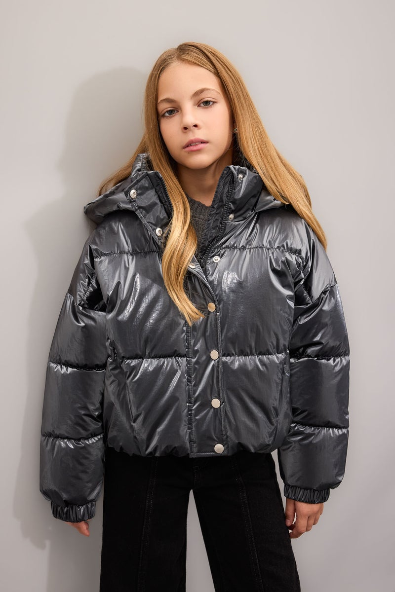 DeFacto Girl Hooded Waterproof Puffer Jacket  - Image 1