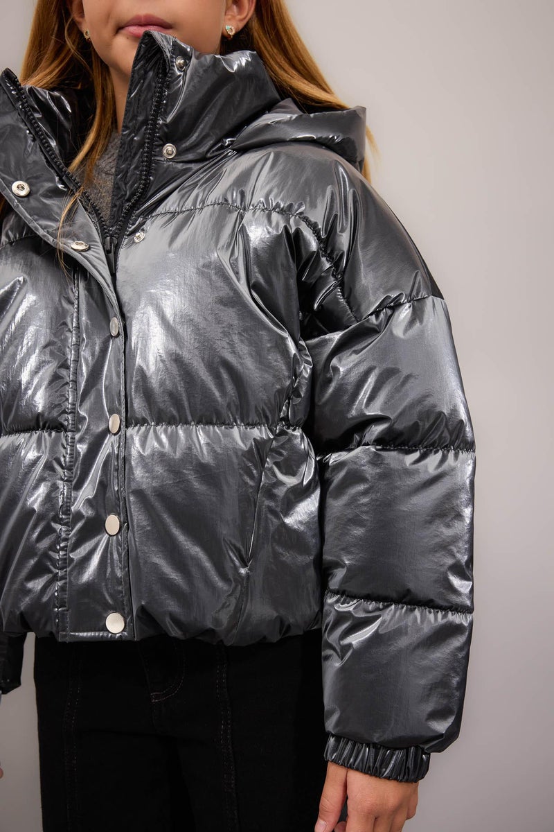 DeFacto Girl Hooded Waterproof Puffer Jacket  - Image 5