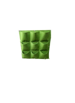 Generic Gorgeous 9pcs Wall Hanging Bonsai Bag Vertical Green Plant for Flower Garden 