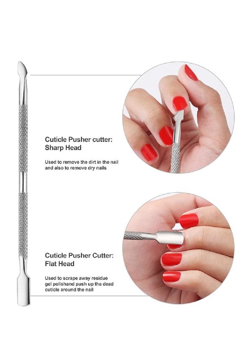 دافعة الجلد المحيط بأظافر من الفولاذ المقاوم للصدأ مع م剥 وتلميع لإزالة طلاء الأظافر الجل - Image 4