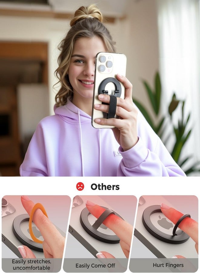 SUPERONE for Magsafe Phone Grip, Magnetic Phone Ring Holder Strap, Magnetic Phone Grip, Magsafe Finger Ring Grip Stand Holder for iPhone 17/16/15/14/13/12 Series, MagSafe Accessories - Image 4