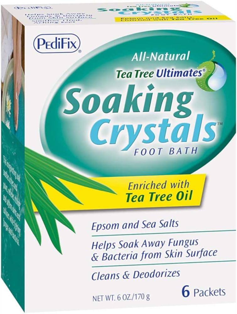 Pedifix Tea Tree Ultimates Soaking Crystals Foot Bath 6 Packets, 1 Ounce each ( Pack of 2 )