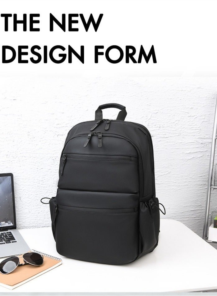 SKT Shiketro New Casual Water-Repellent Backpack Black  - Image 5