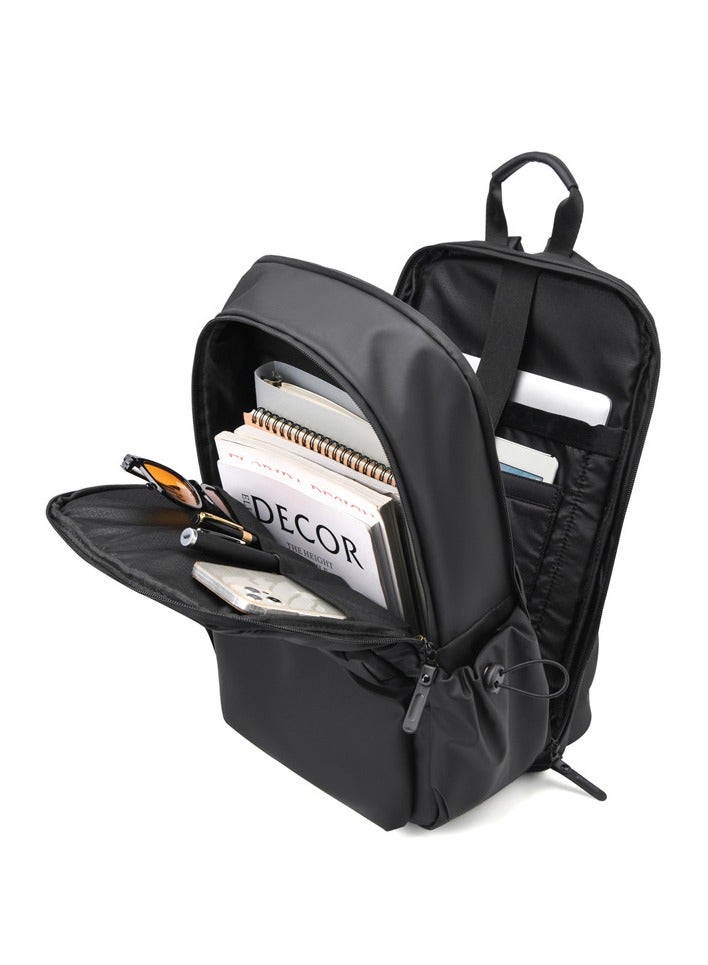 SKT Shiketro New Casual Water-Repellent Backpack Black  - Image 4