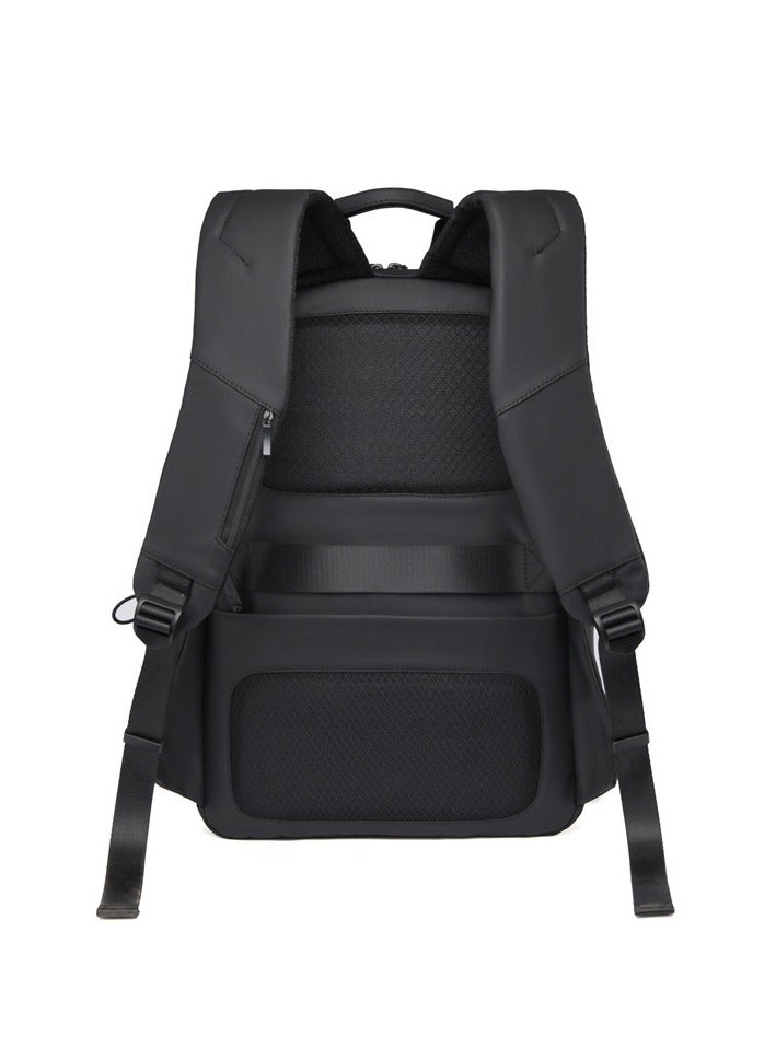 SKT Shiketro New Casual Water-Repellent Backpack Black  - Image 2