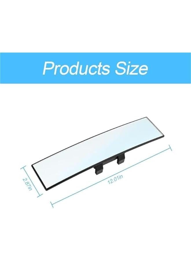 HOOKOR Car Rearview Mirrors,Interior Clip-on Panoramic Rear View Mirror for Car,Wide Viewing Range to Reduce Blind Spot Effectively for Car SUV Trucks,12 inch HD Universal Use - Image 2