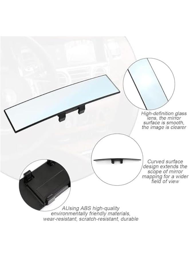 HOOKOR Car Rearview Mirrors,Interior Clip-on Panoramic Rear View Mirror for Car,Wide Viewing Range to Reduce Blind Spot Effectively for Car SUV Trucks,12 inch HD Universal Use - Image 4