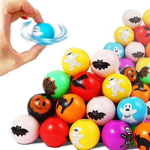 CHHOEAV 24 Pcs Halloween Mini Fidget Spinners Ball Toys for Kids Adults Halloween Trick or Treat Goodie Bag Fillers Treasure Box Toys for Boys Girls Halloween Party Favors Classroom Prizes - Image 5