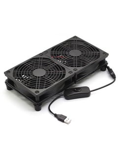 USB Router Cooling Fan, Quiet design Optical Cat Set-top Box Cooling Radiator Rack Base, Silent High Airflow Router Heat Sink for Computer Cooler TV Box