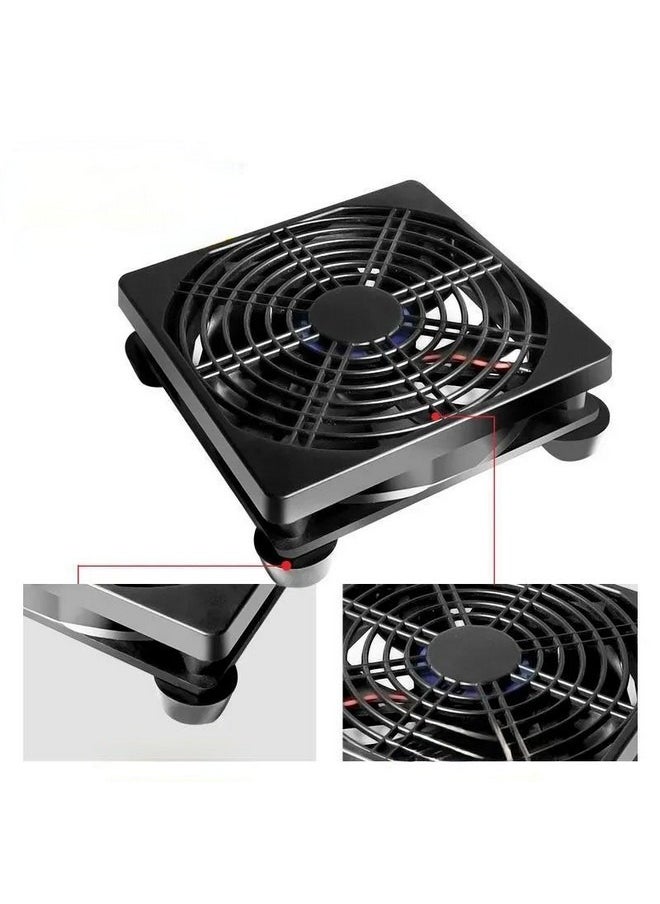 Generic - USB Router Cooling Fan, Quiet design Optical Cat Set-top Box Cooling Radiator Rack Base, Silent High Airflow Router Heat Sink for Computer Cooler TV Box - Image 1