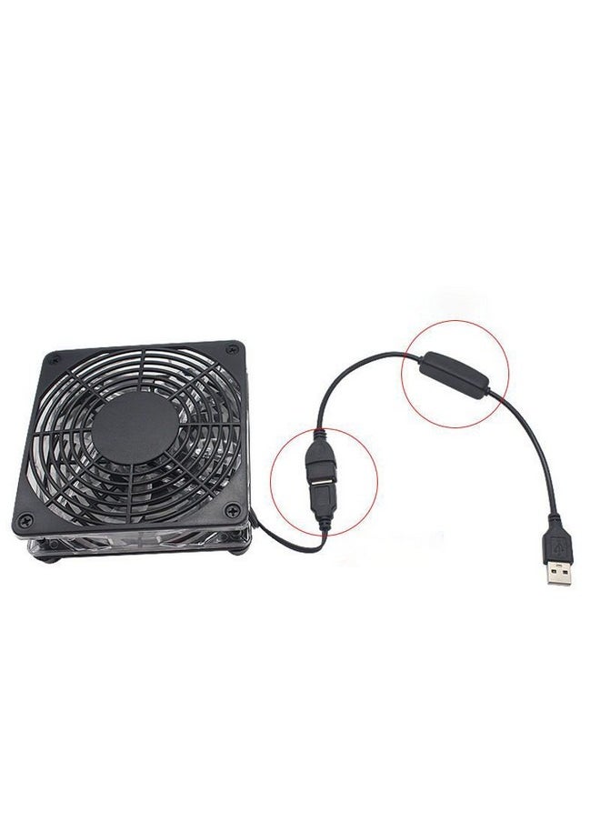 Generic - USB Router Cooling Fan, Quiet design Optical Cat Set-top Box Cooling Radiator Rack Base, Silent High Airflow Router Heat Sink for Computer Cooler TV Box - Image 1