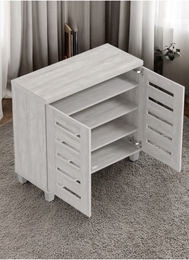 woodx Light Wood Shoe Storage Cabinet with Double Doors  - Image 2