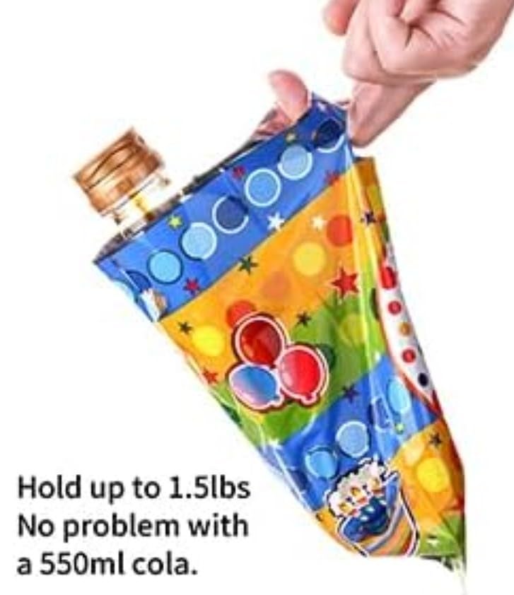 VRB Dec 24 قطعة أكياس هدايا فويل، أكياس هدايا للعودة لعيد ميلاد الأطفال، أكياس هدايا العودة لحفلة عيد الميلاد للأولاد والبنات، أكياس هدايا ملونة (24 قطعة تصميم حفلة عيد الميلاد) - Image 5