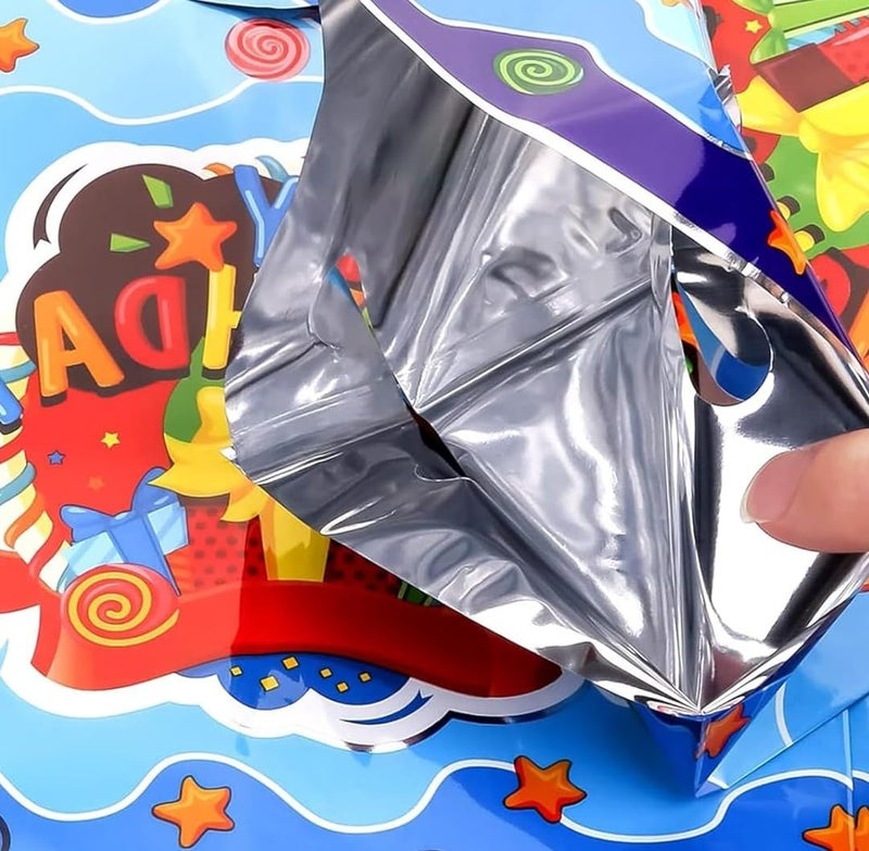 VRB Dec 24 قطعة أكياس هدايا فويل، أكياس هدايا للعودة لعيد ميلاد الأطفال، أكياس هدايا العودة لحفلة عيد الميلاد للأولاد والبنات، أكياس هدايا ملونة (24 قطعة تصميم حفلة عيد الميلاد) - Image 4