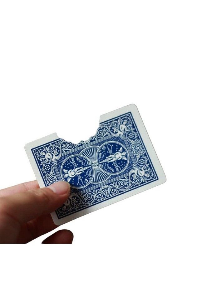 MilesMagic - Magician Close Up Bite Out Card Gimmick Bitten & Restored Bicycle Card Real Mind Blowing Illusion Magic Trick (Blue) - Image 1
