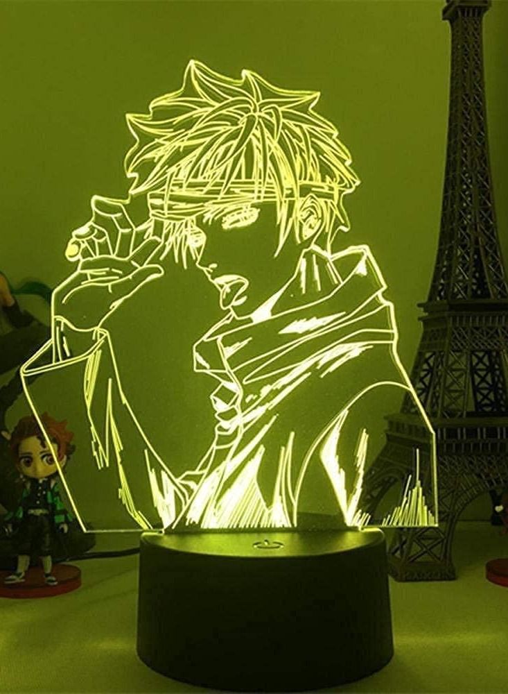 althiqahkey 3D Illusion Lamp LED Night Light Anime Satoru Gojo Jujutsu Kaisen Birthday Gift for Kids Boys Girls Creative USB Table Lamp for Bedroom Decor Remote Control Lighting - Image 3