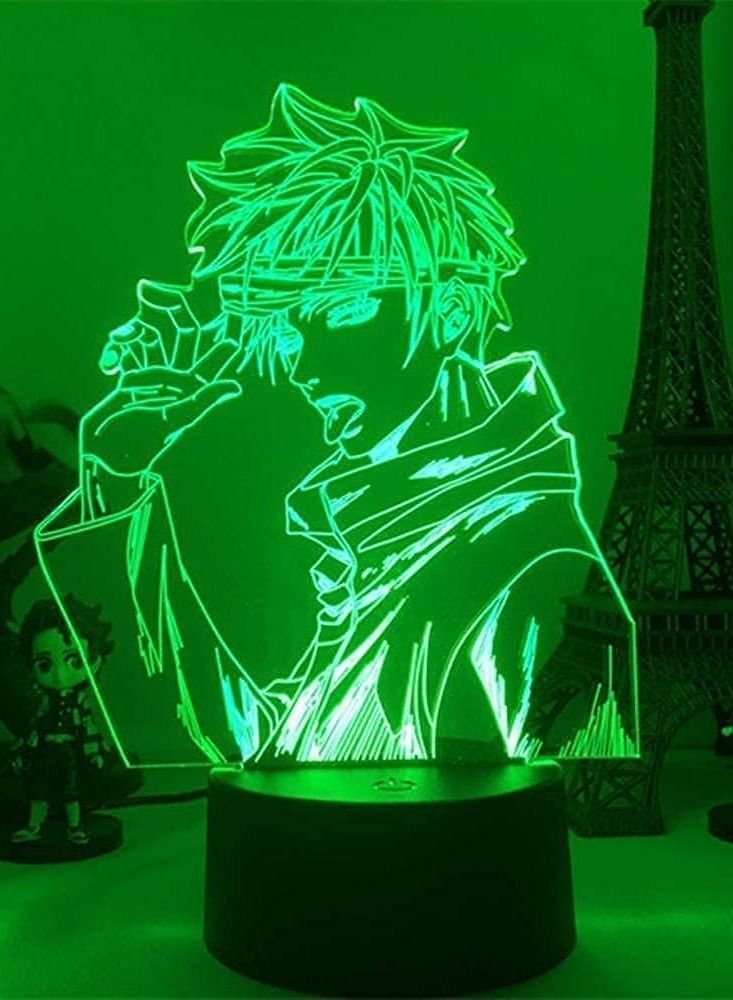 althiqahkey 3D Illusion Lamp LED Night Light Anime Satoru Gojo Jujutsu Kaisen Birthday Gift for Kids Boys Girls Creative USB Table Lamp for Bedroom Decor Remote Control Lighting - Image 4