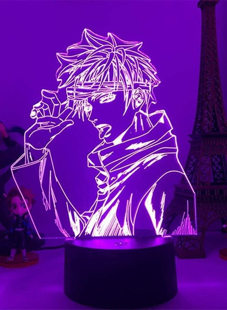 althiqahkey 3D Illusion Lamp LED Night Light Anime Satoru Gojo Jujutsu Kaisen Birthday Gift for Kids Boys Girls Creative USB Table Lamp for Bedroom Decor Remote Control Lighting - Image 1