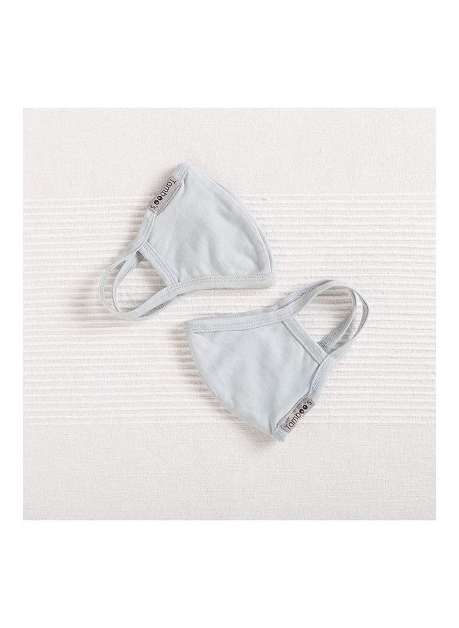 Tamboo's - 2-Piece Eco Friendly Reusable Washable Soft Adults Face Masks Grey Mist 30x13.5cm - Image 1