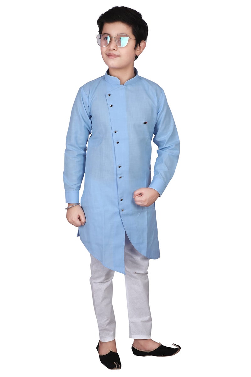 Pro-Ethic Style Developer Kid's Cotton Kurta Pajama Set (S-109 Sky Blue 3_Blue_3 Years-4 Years) - Image 1
