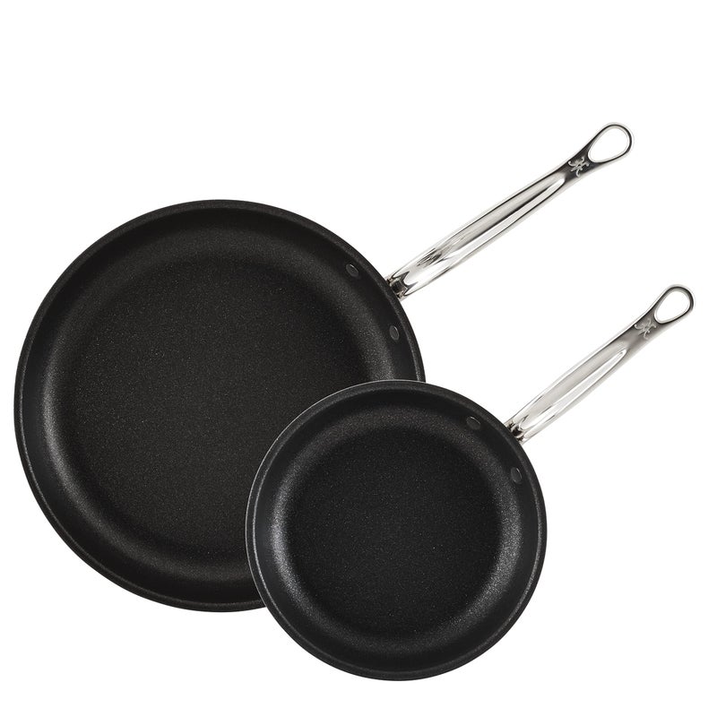 Hestan Hestan  ProBond Collection  TITUM Nonstick Triple Bonded Stainless Steel Skillets Set of Two Made without PFOAs 85  125inches 