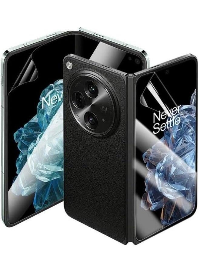 Compatible with Oneplus Open/OPPO Find N3 Flexible TPU Screen Protector, 2 Pack Front Inside, Fingerprint Unlock, Case Friendly, Bubble Free, Anti-Scratch, HD Clear  - Image 1
