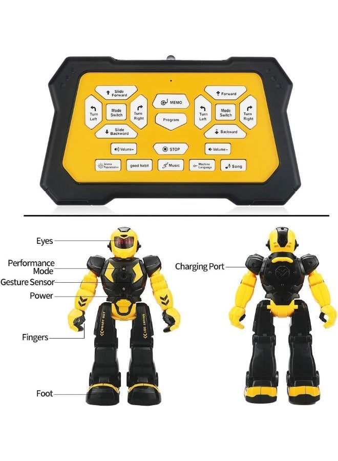 XICEN Kids Intelligent Programmable RC Robot Toy, with Infrared Controller, with Dancing,Singing, Moonwalking and LED Eyes, Gesture Sensing Robot Kit Toy for Childrens Entertainment Gift - Image 2