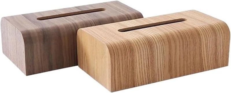 صندوق مناديل كلاسيكي من خشب الجوز لطاولة غرفة المعيشة أو سطح المكتب، مقاس 220 × 140 × 85 مم - Image 4