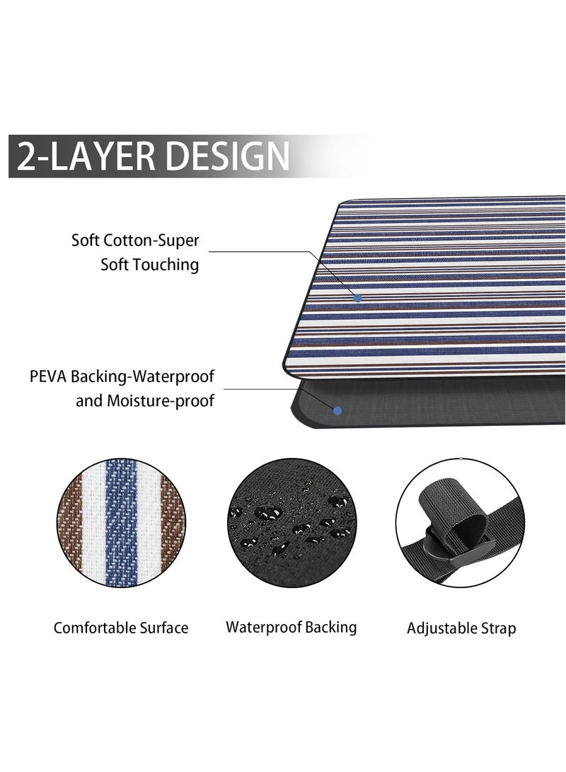 Generic Outdoor Waterproof Picnic Blanket Mat 150*200CM Extra Large Dual Layer Water Resistant Lunch Blankets Adjustable Carrying Strap for Grass, Beach, Park Picnic  - Image 4