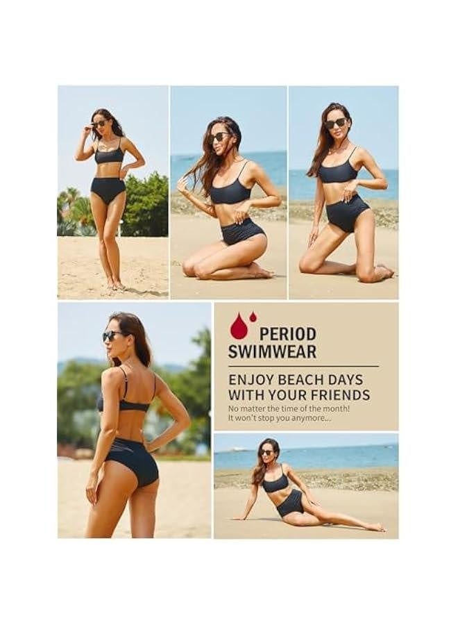 Period Swimwear-Menstrual Swimsuit Bikini Bottoms-High Waisted Leakproof Swim Bottoms for Teens Girls and Women. - Image 5