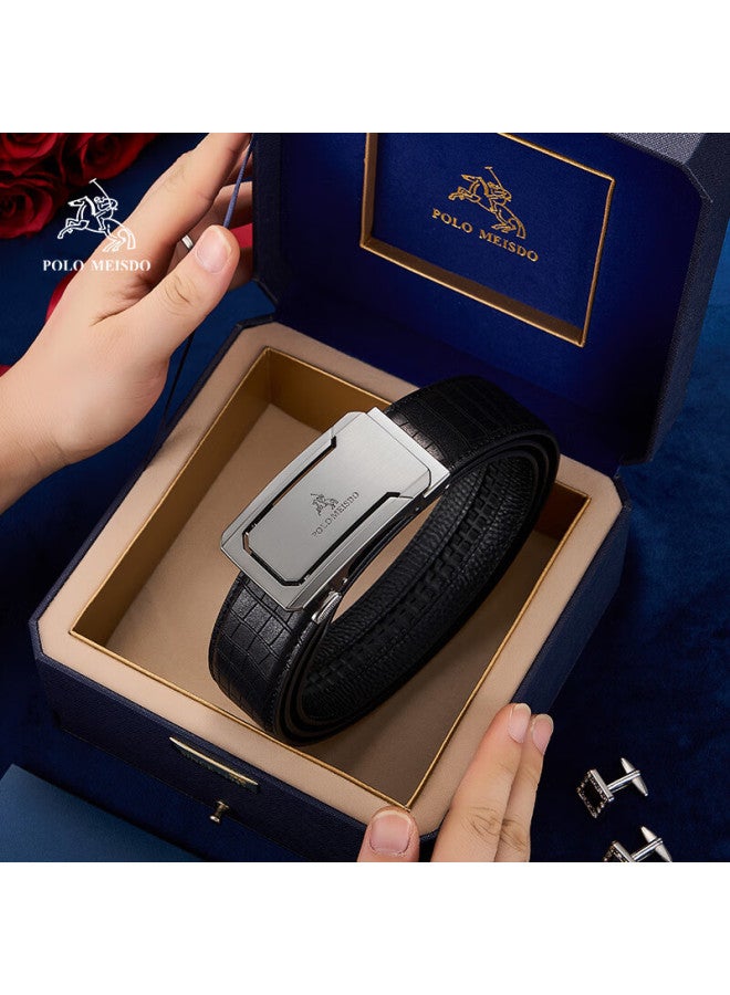 Polomeisdo Paul Meisite Men's Leather Belt With Automatic Buckle, Gift Box, Self-operated, Qixi Valentine's Day Gift For Boyfriend Or Husband - Image 1
