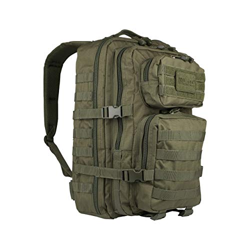 Mil-Tec Unisex Assault Pack - Rugged Durable Lightweight Ergonomic Versatile Tactical Outdoor Camping Hiking Backpack with Adjustable Padded Shoulder Straps & MOLLE Loops, Olive Drab, 20L - Image 1