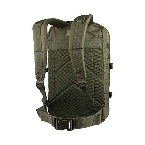 Mil-Tec Unisex Assault Pack - Rugged Durable Lightweight Ergonomic Versatile Tactical Outdoor Camping Hiking Backpack with Adjustable Padded Shoulder Straps & MOLLE Loops, Olive Drab, 20L - Image 4