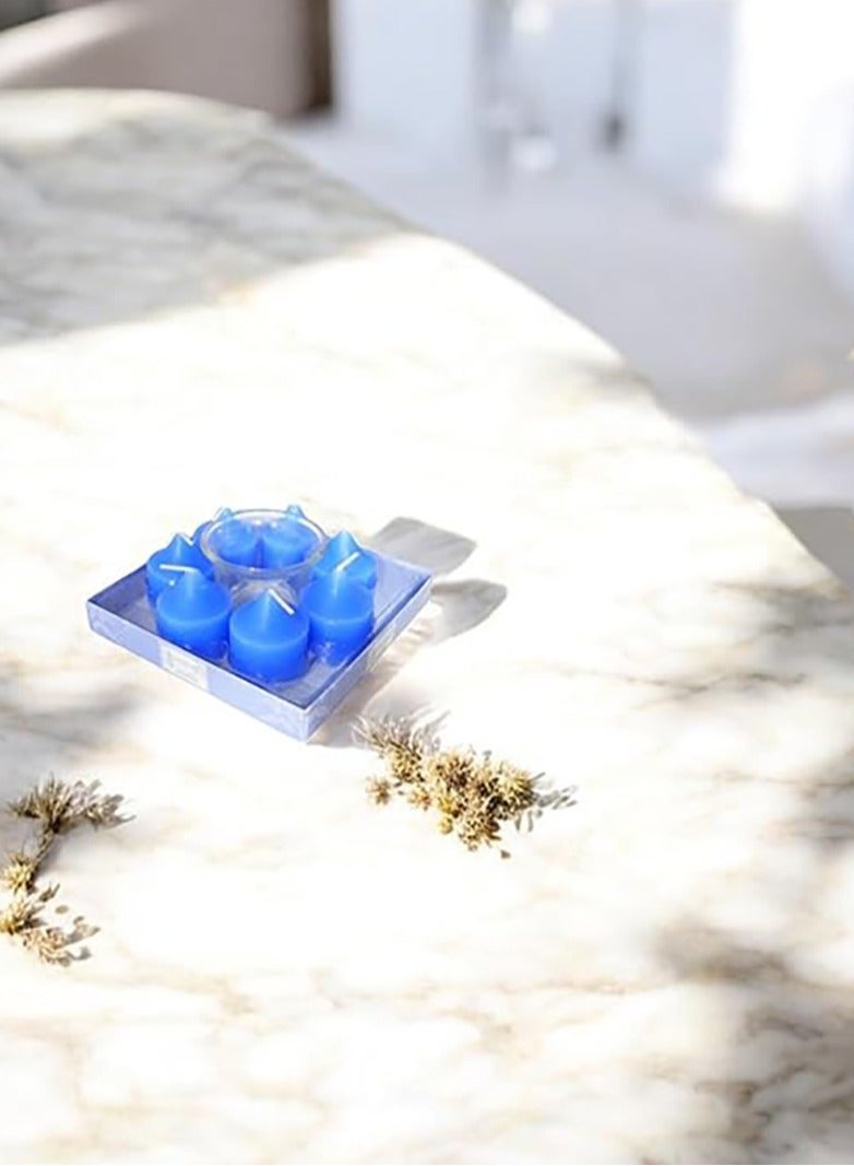 BABAZAM 7 Pieces Candles For Home And Office Decor Also Great Gift Blue 13x5x5cm  - Image 2