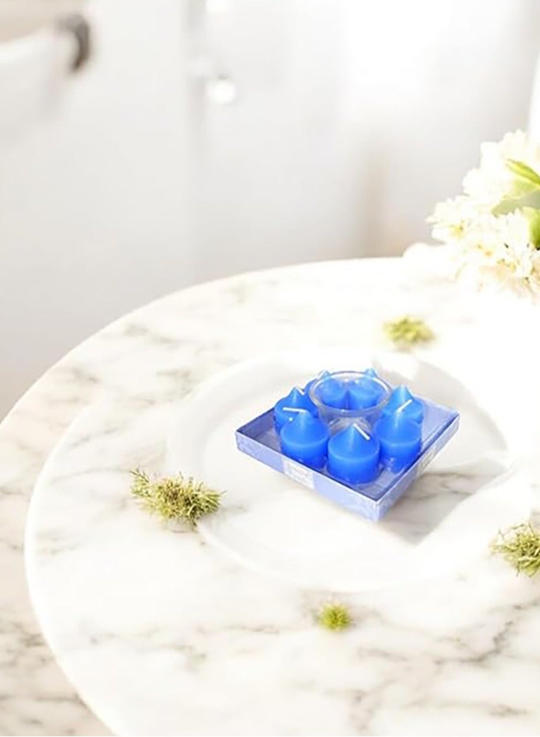 BABAZAM 7 Pieces Candles For Home And Office Decor Also Great Gift Blue 13x5x5cm  - Image 3