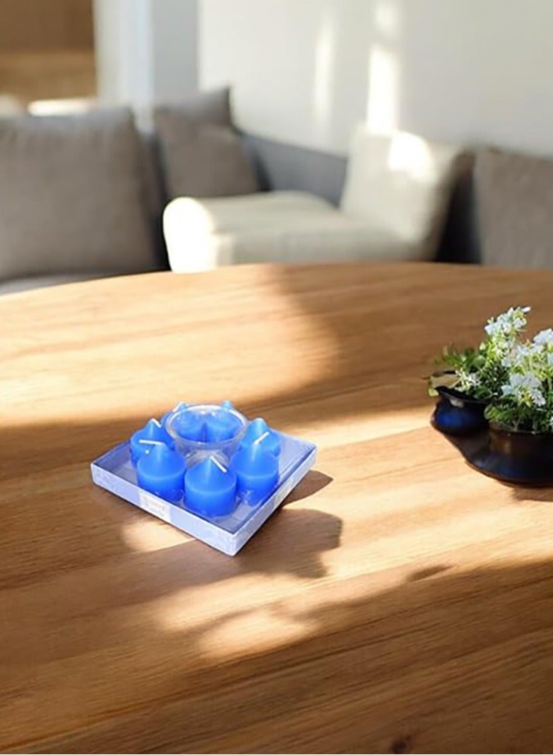 BABAZAM 7 Pieces Candles For Home And Office Decor Also Great Gift Blue 13x5x5cm  - Image 4
