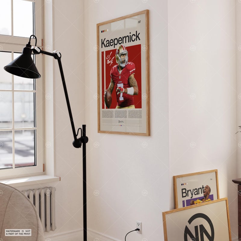 TNESSENTIAL Colin Kaepernick Poster, San Francisco 49ers, NFL Poster, Sports Poster, NFL Fans, Football Poster, NFL Wall Art, Sports Bedroom Posters - Image 3