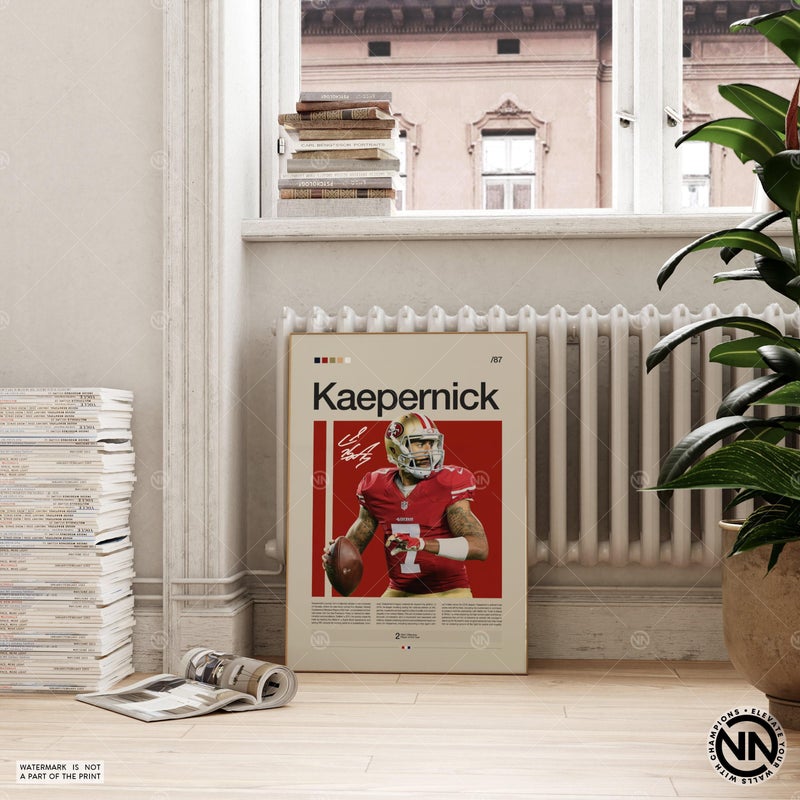 TNESSENTIAL Colin Kaepernick Poster, San Francisco 49ers, NFL Poster, Sports Poster, NFL Fans, Football Poster, NFL Wall Art, Sports Bedroom Posters - Image 2