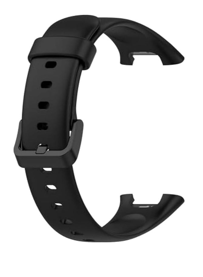 Generic Soft Silicone Replacement Strap for Xiaomi Mi Band 7 Pro (Black) - Image 1