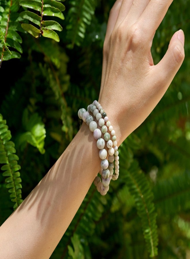 Bivei Peace Jade-Calm Harmony-4mm Beaded Bracelets for Women Handmade Semi Precious Natural Stone Stretch Elastic Jewelry Yoga Protection Gifts - Image 2
