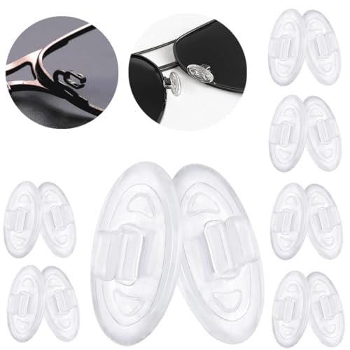 BEHLINE Replacement Nose Pad for Crosshair 1020WiretapBaby Beach SunglassPush in Eyeglass Nose PiecesSoft Silicone Glasses Nose GuardAntiSlip Snap in Repair PartsOval6 Pairs - Image 2