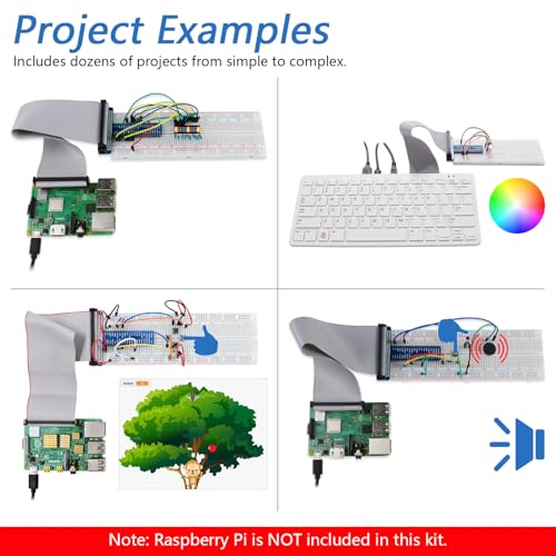 Freenove Basic Starter Kit for Raspberry Pi 5 4 B 3 B+ 400 Zero 2 W, 383-Page Detailed Tutorial, Python C Java Scratch Processing Code, 146 Items, 48 Projects (Raspberry Pi NOT Included) - Image 5