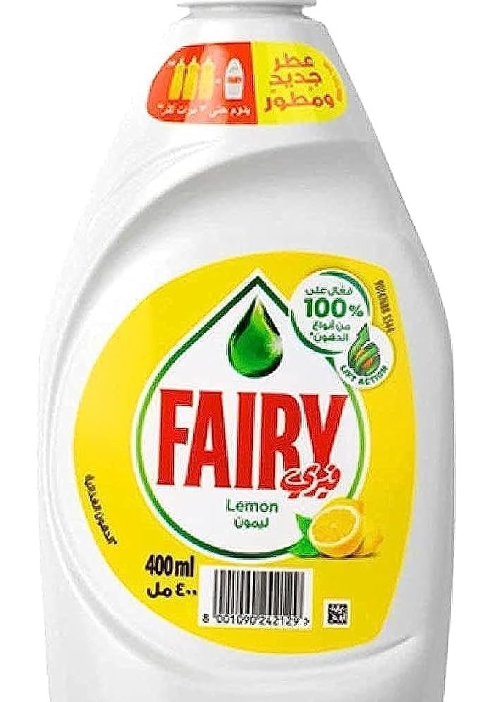 Fairy Lemon Liquid Dishwashing Soap, 400 ml - Image 1