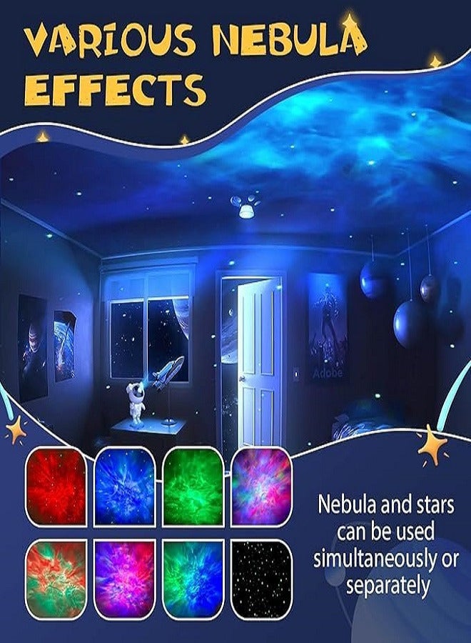 Star Projector Galaxy Night Light,Birthday Gifts Toys for 2-10 Year Old Boys Girls- Astronaut Starry Nebula Ceiling LED Lamp with Timer and Remote,Projection Lights for Bedroom Décor - Image 2