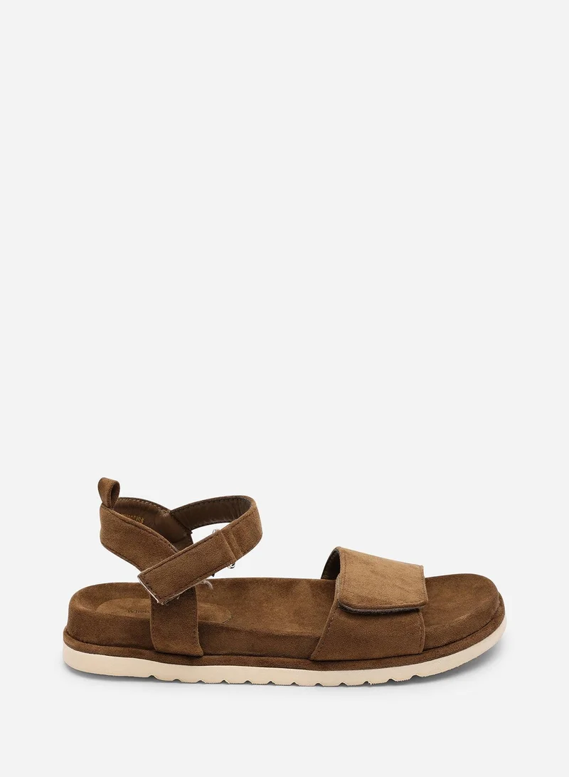 من أين هذه Corfu Multi Strap Khaki Suede Sandal