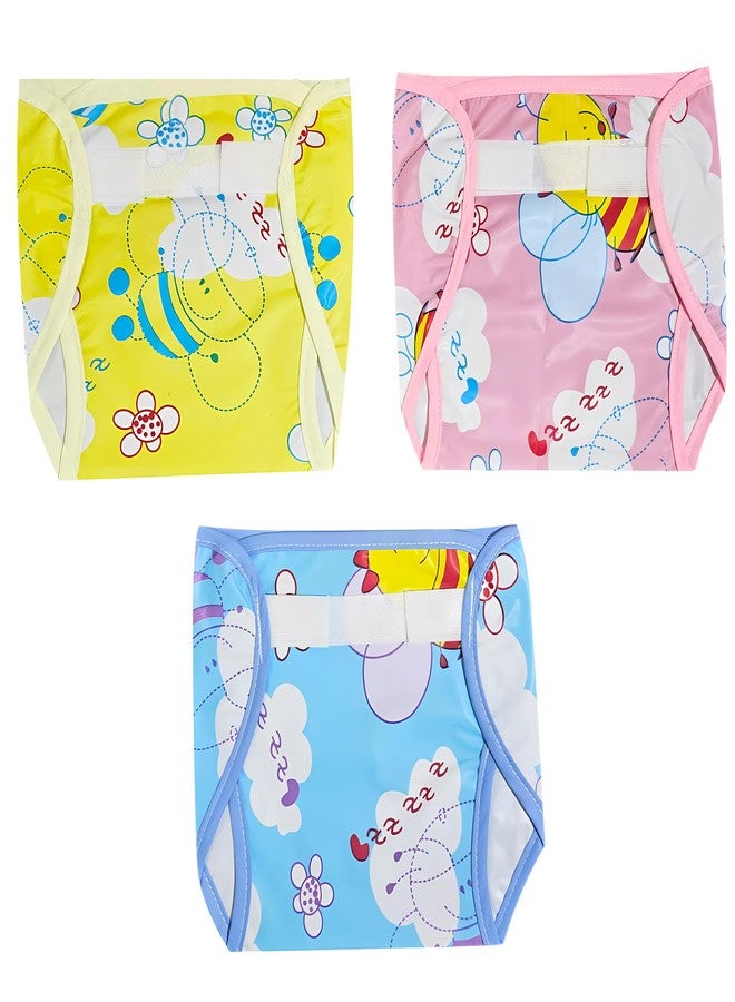 Hooper Baby & Toddler Diaper Covers for 0-3 Years | Washabale, Reusable, Waterproof& Adjustable Nappy Cover | Ultra Soft, and Thin | Unisex Designs, Pack of 3 (Size M) - Image 1