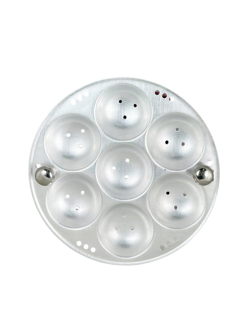 Ayda وعاء إدلي من الألمنيوم مصقول 12 فتحة، فضي - Image 2